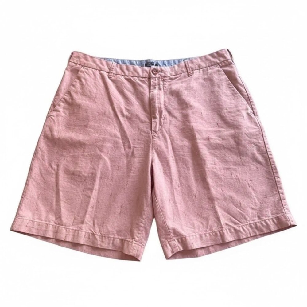Men's IZOD flat front bermuda shorts with anchor‎ embroidered print sz 38